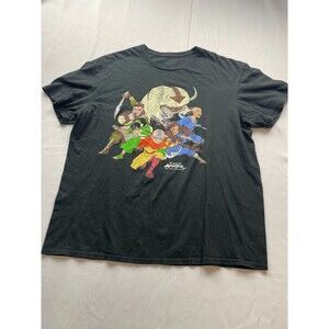 Avatar The Last Airbender Black Anime Graphic T-Shirt Mens XL Short Sleeve Retro